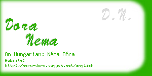dora nema business card